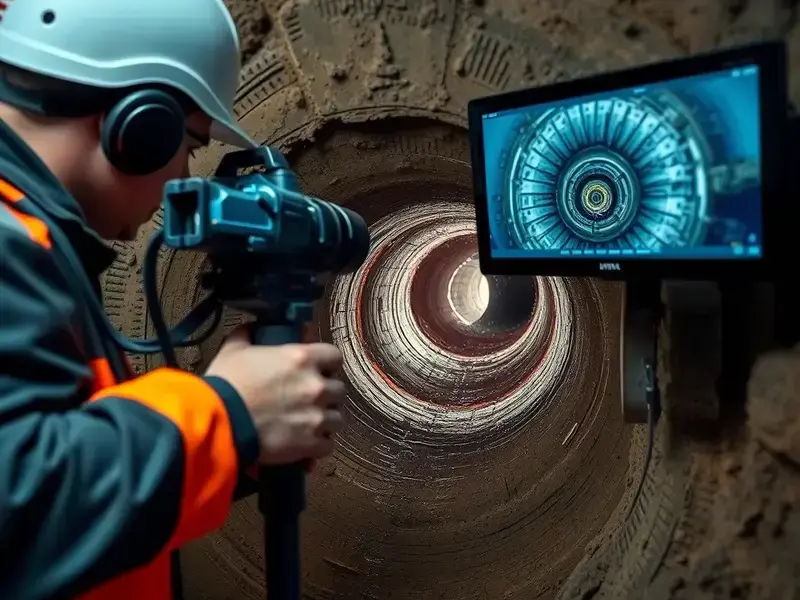 Camera inspection of sewer line