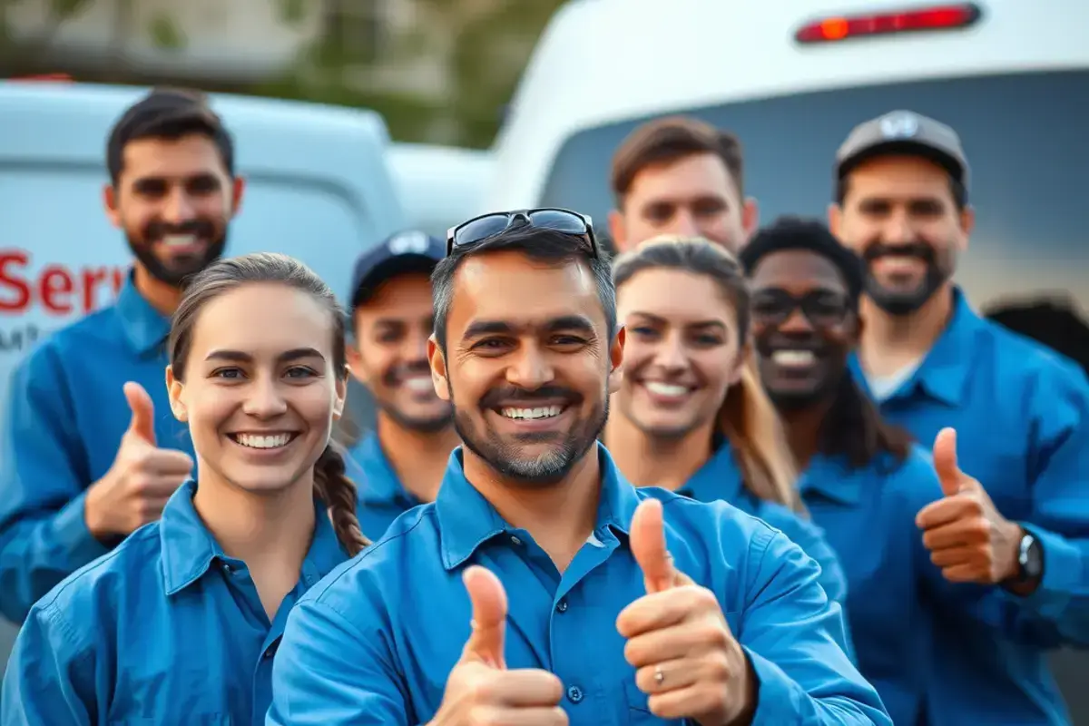 Plumbing team on the job
